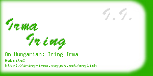 irma iring business card
